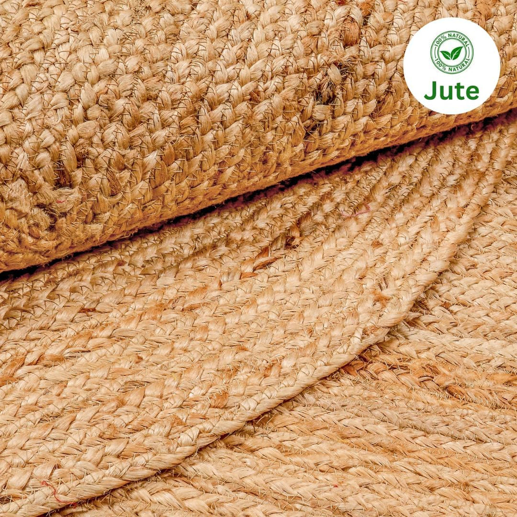 Handcrafted Jute Braided Rug 8 Feet Round 100 Natural Jute Area Rug Ru