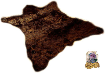 Premium Faux Fur Bear Skin Area Rug - Plush Shaggy Shag - Pelt - Hide - Sheepskin - Throw Carpet (5'x7', Grizzly