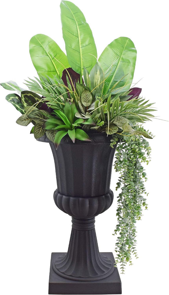 PL51BK-2 Deluxe Plastic Urn(Pack of 2), Black