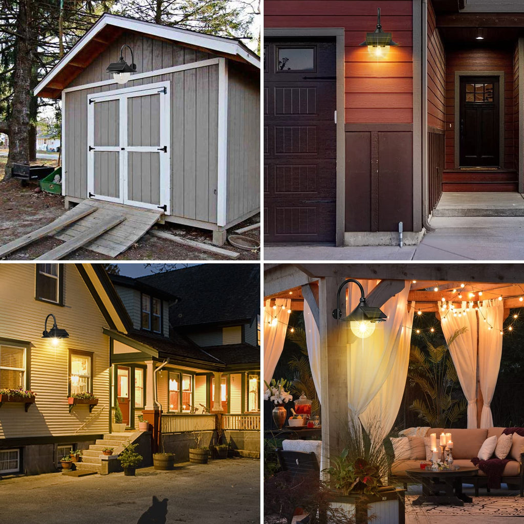 Solar Lantern Lights Outdoor Retro Solar Barn Light with Motion Sensor