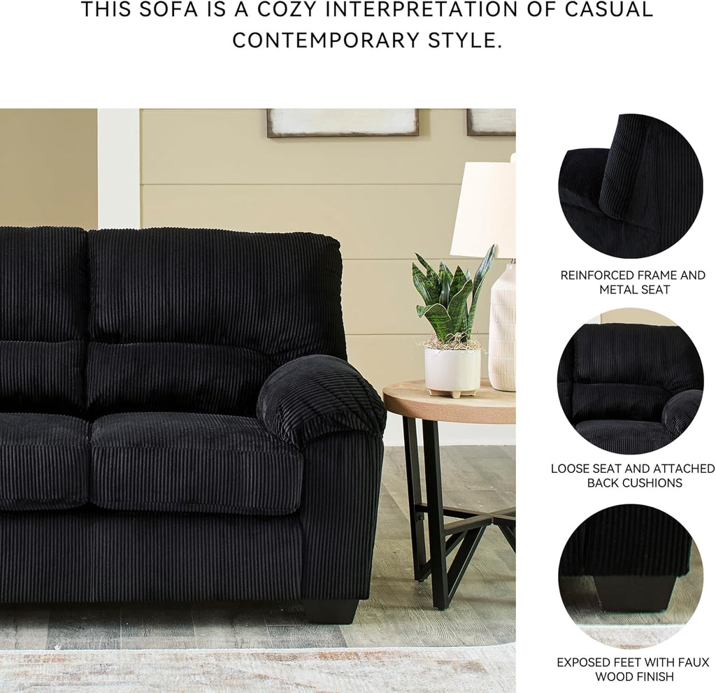 SimpleJoy Modern Sofa for Living Room, Black