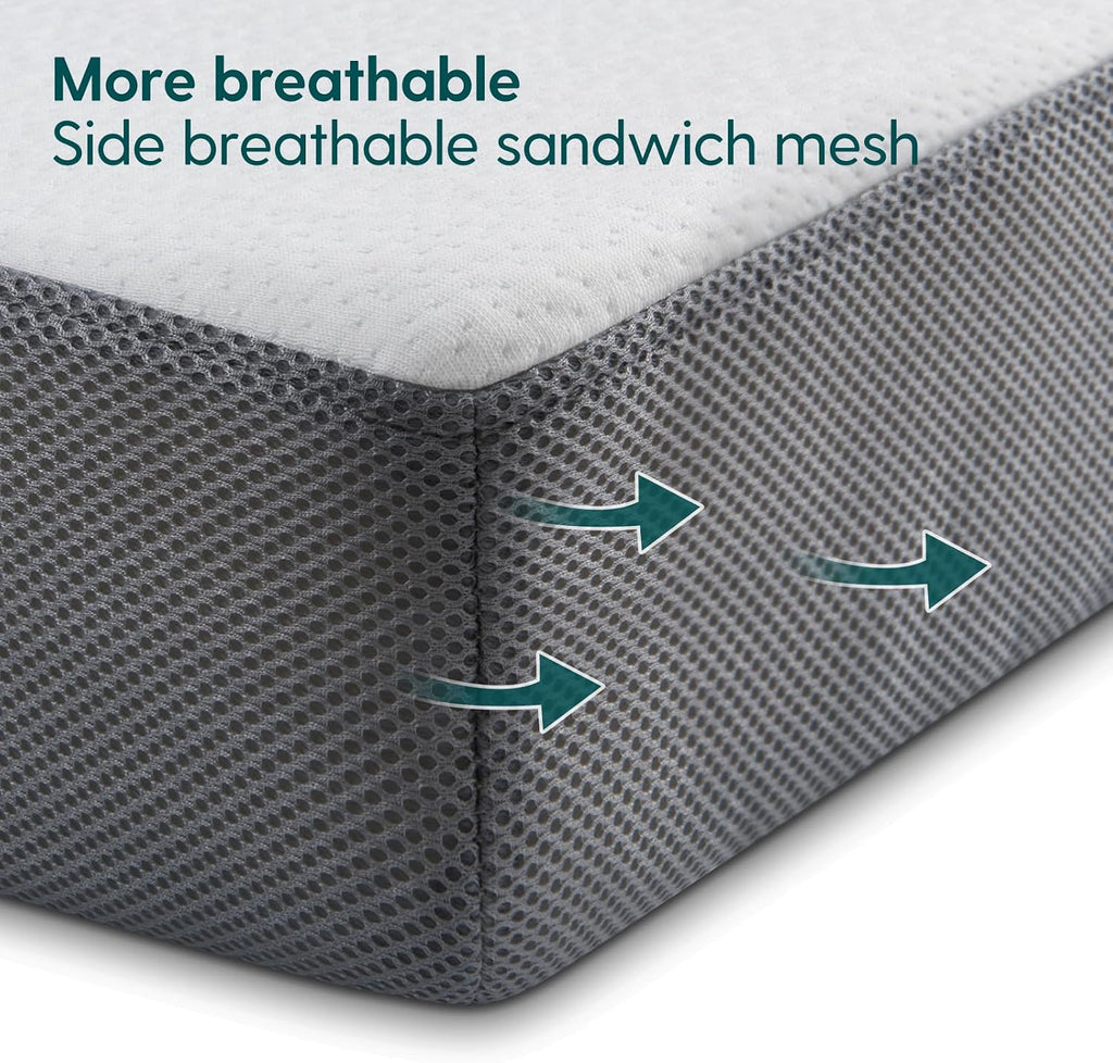 Breathable Crib Mattress, Tencel Removable Cover, Memory Foam | Toddler Mattress with Waterproof Inner Liner