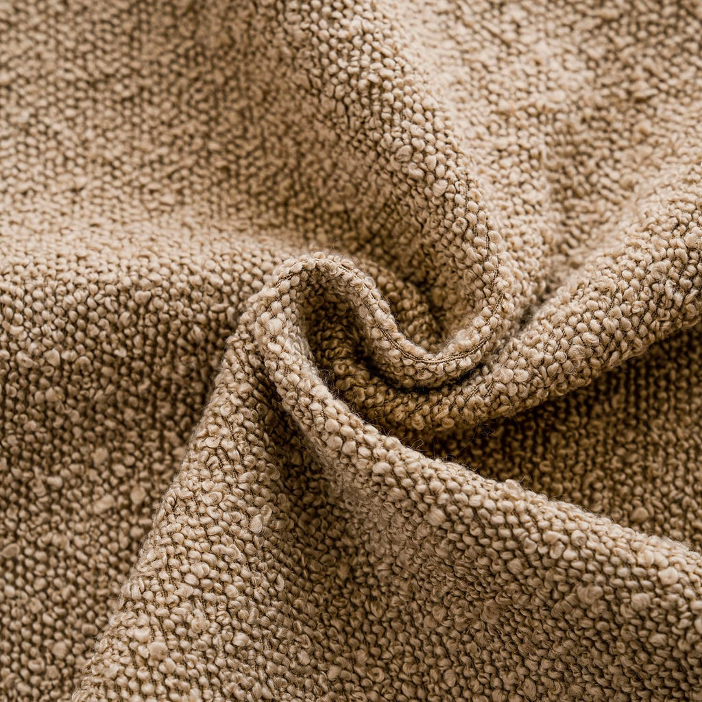 Decorative Textured Boucle Throw Pillow Covers 20x20 Inch, Camel