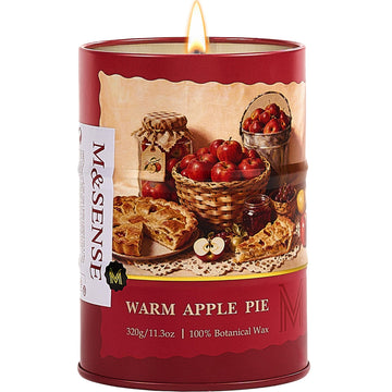 Warm Apple Pie Scented Soy Fall Candles, 11.3 oz