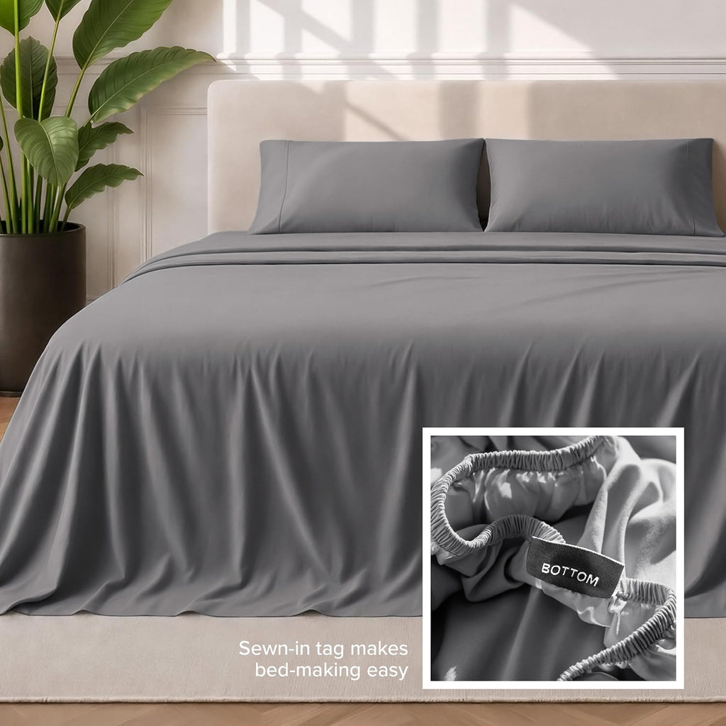 Sheet Set - 1800 Ultra-Soft Microfiber Bed Sheets - Double Brushed - Deep Pockets - Easy Fit - 4 Piece Set