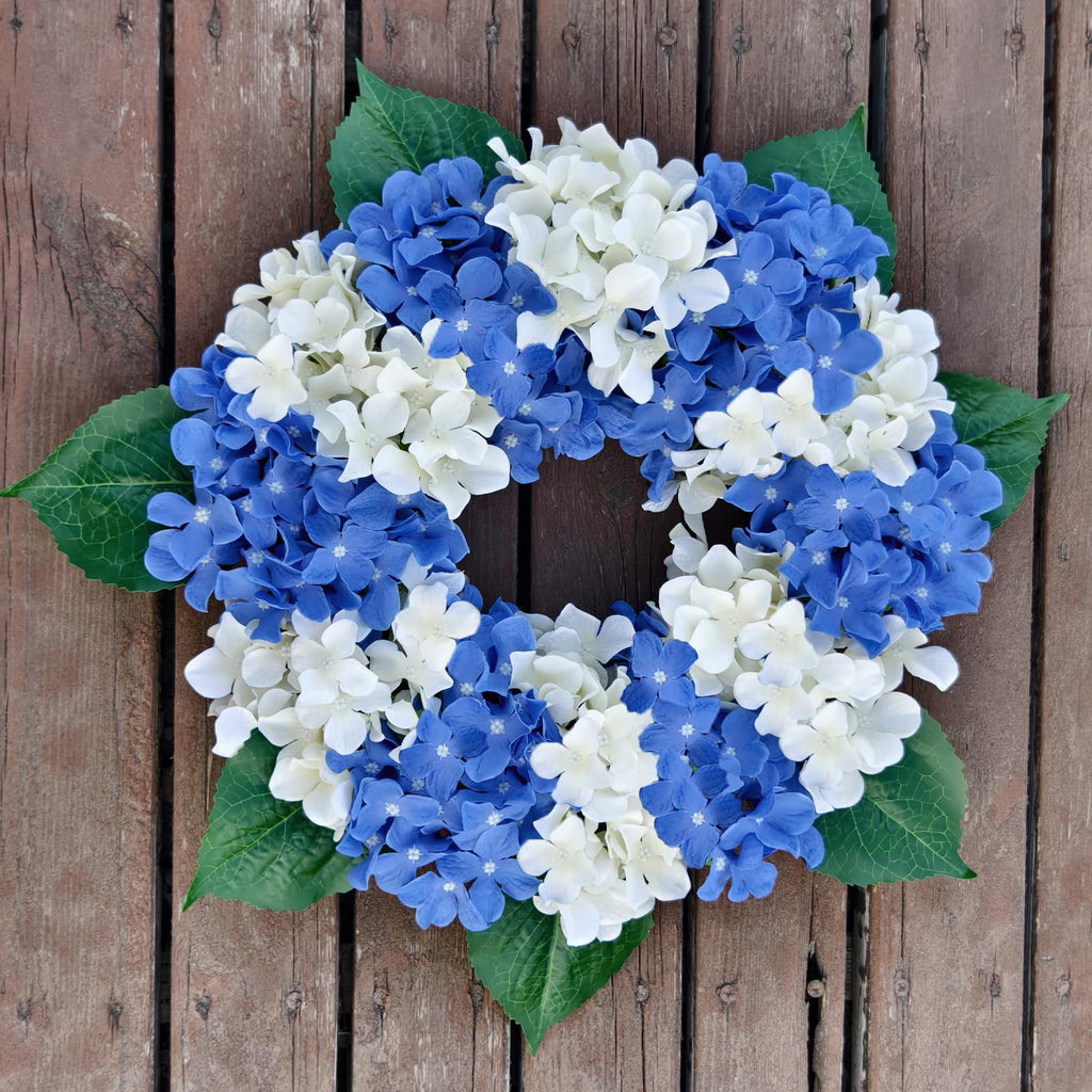 Hydrangea Artificial Flowers, 20 Pcs Royal Blue Hydrangea Artificial Flowers Bulk, Faux Hydrangea Flowers for