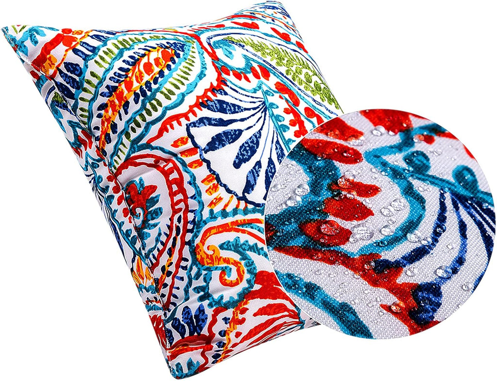 Outdoor Throw Pillows Decorative Outdoor Accent Pillows with Insert | Outdoor Throw Pillows Patio Pillows with Inserts Square Decorative Pillows for Patio Furniture