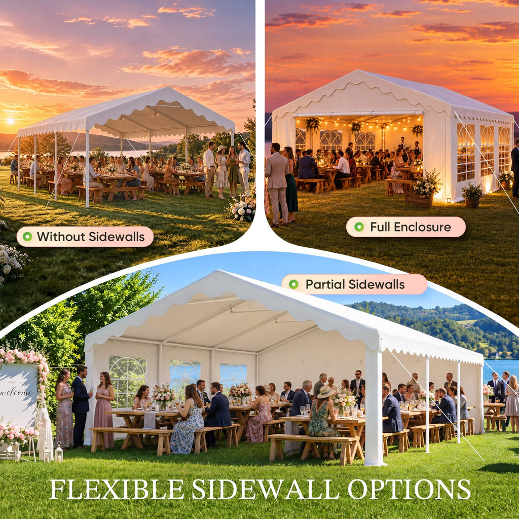 20x20ft Heavy Duty Party Tent with Storage Bags