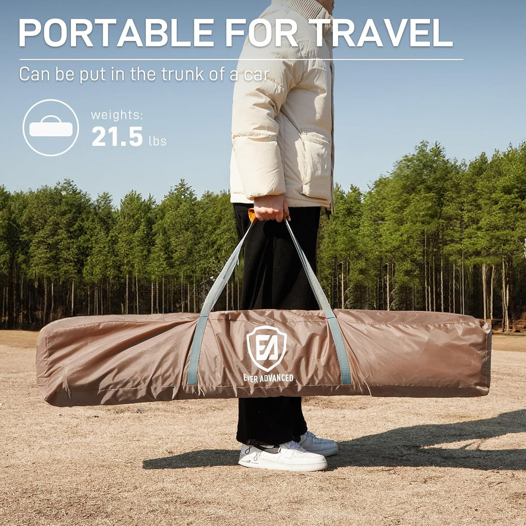 Pop up Screen House Tent 11.5 x 9.8 ft, Instant Screened Gazebo Canopy with Netting, Portable Shelter Enclosure Khaki