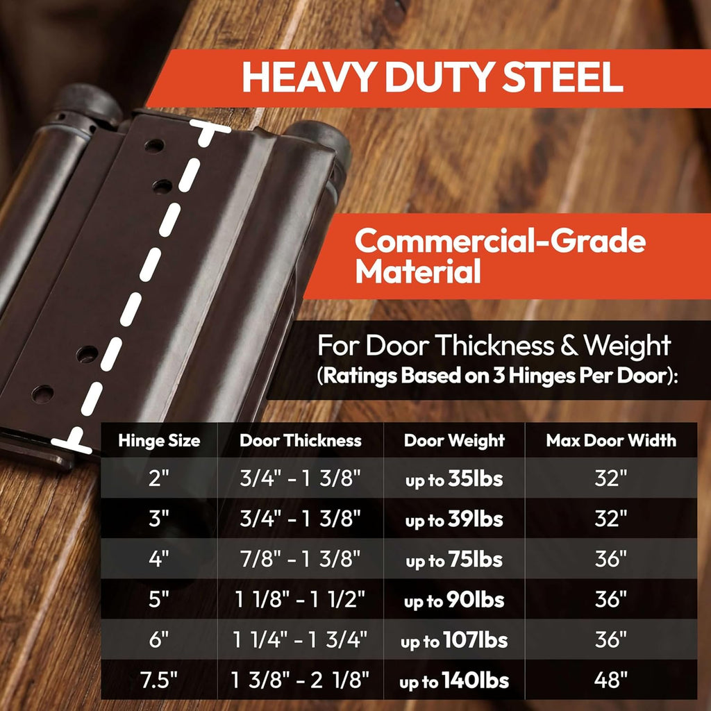 Double Action Spring Saloon Door Hinge | Cafe Doors, Door Hardware for in & Out Doorway Swing