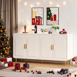 60" Sideboard Buffet Cabinet, Large Credenza Storage Cabinet, Modern Console Table with Doors and Shelves