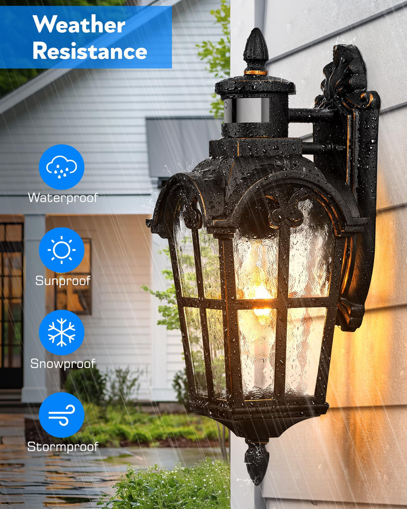Motion Sensor Outdoor Lights, 16.4" H Porch Light Outside Lantern