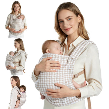Carrier Newborn to Toddler, Pure Cotton Breathable Hip-Healthy 40lbs