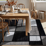 Rugshop Contemporary Modern Boxes Design Area Rug for Home Office,Living Room,Bedroom,Kitchen Non-Shedding Area Rug
