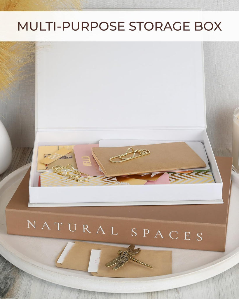 Beautiful Decorative Books - Set of 2 Boxes Enhance Your Coffee Table, Bookshelf or Mantel Shelf Decor - Aesthetic