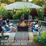40 Inch Fire Pit Surround Tabletop - Wood Burning