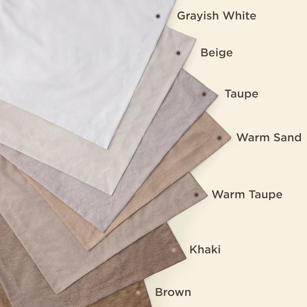 Comforter Set - Beige Soft Bedding for All Seasons, Cationic Dyed Bed Set, 3 Pieces