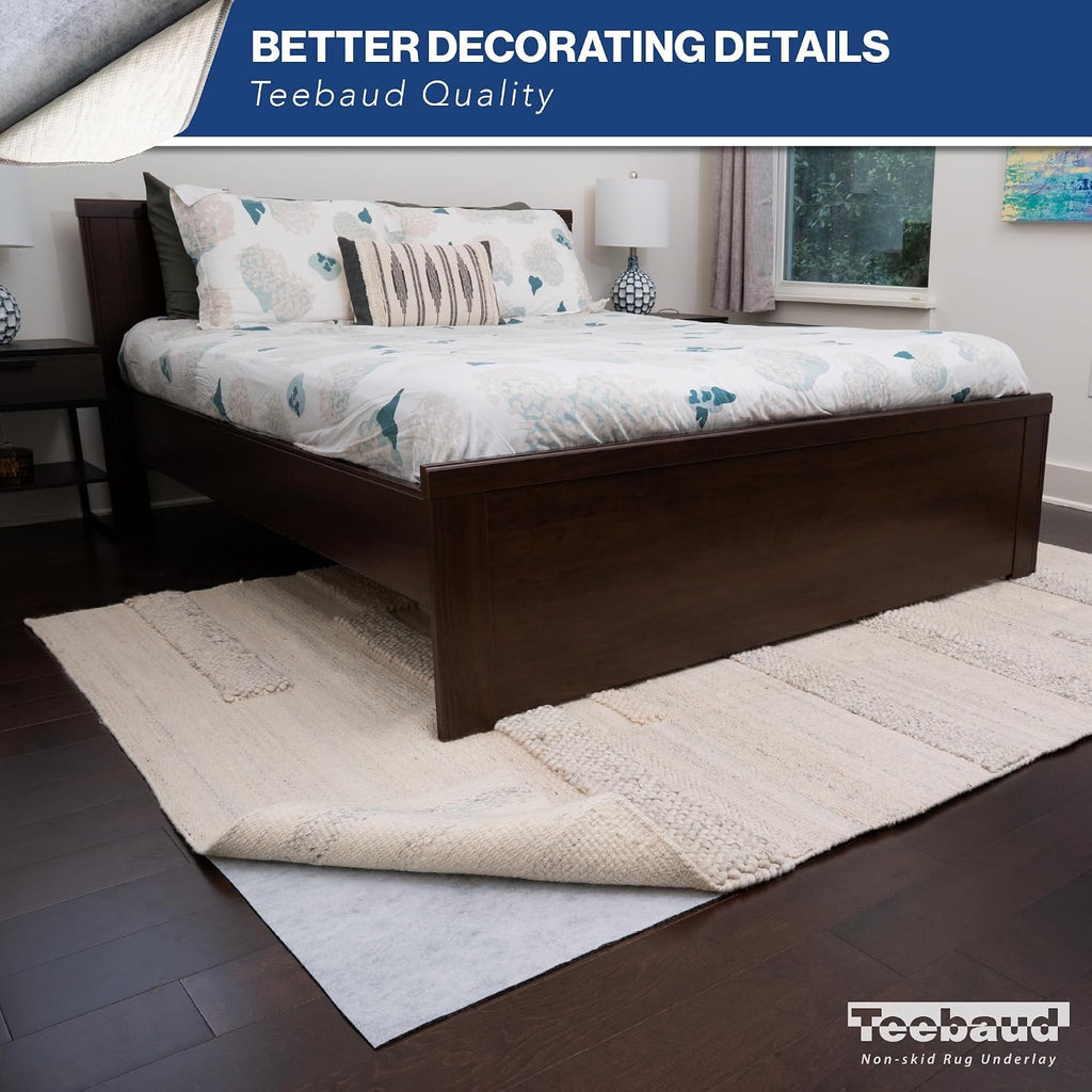 8' x 10' Non-Slip Rug Pad, Reversible Gripper, Non Skid Pads for Hardwood, Vinyl, Tile, Laminate Floors, Keep Area