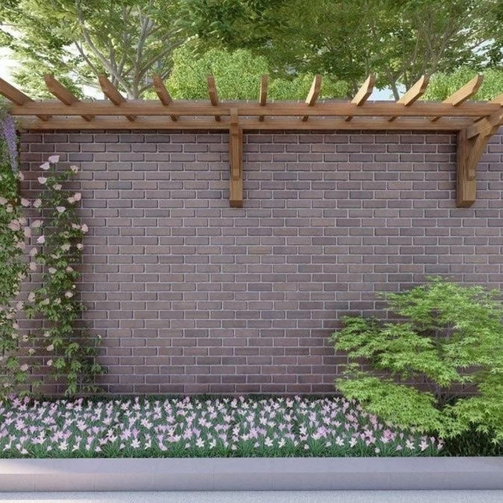 Simple Wall Climbing Trellis Single-Sided Outdoor Pergola, Wood Grape Arbor Gazebos for Garden Patio Backyard Deck