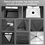 Portale Outdoor Sauna Set with Sauna Tent, Sauna Wood Stove for Dry Sauna, Cooking for Family and Friends