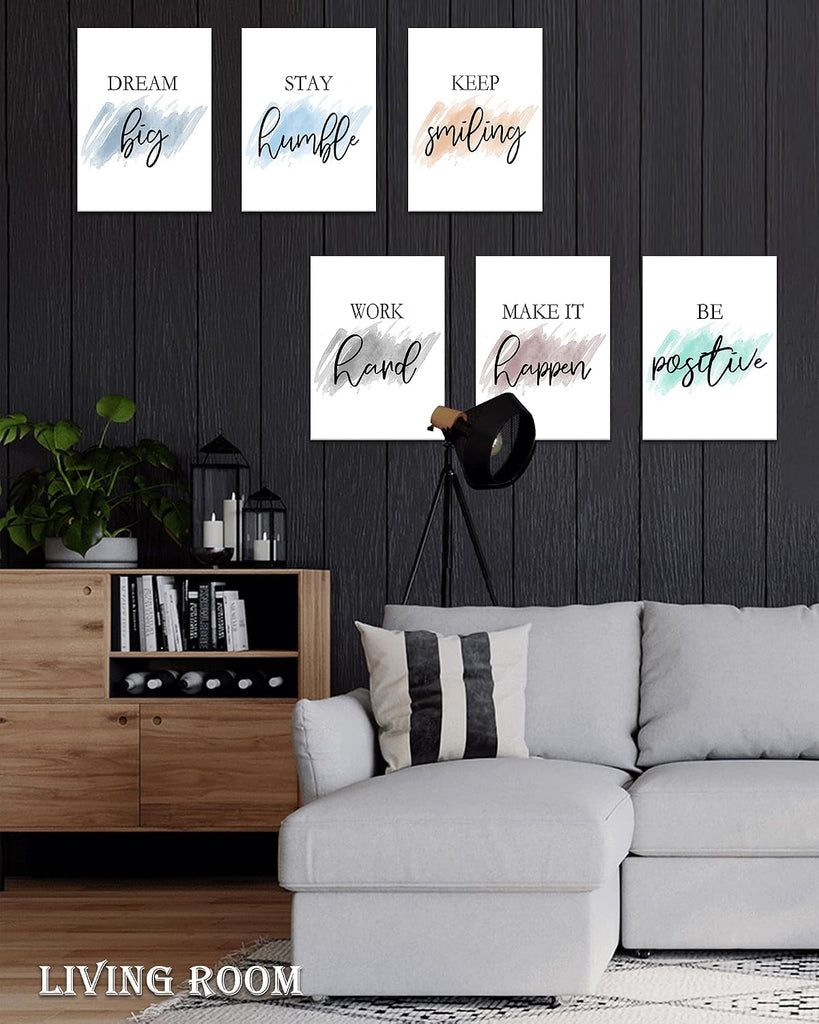 Motivational Wall Decor Inspirational Office Wall Art Quotes 12" x16" Framed Wall Art Encouraging Canvas Posters