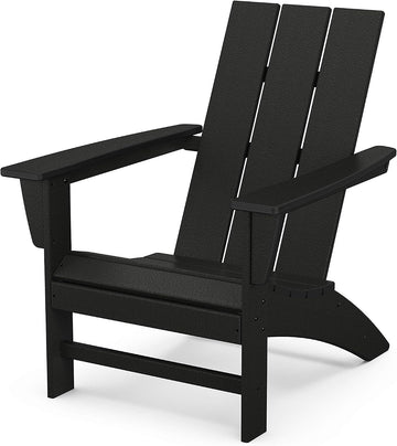 Modern Adirondack Chair - All-Weather Outdoor Lawn Adirondack Chairs - HDPE, Fade-Resistant & Durable Outdoor