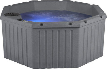 Invi 5 Person Rigid Resin Hot Tub Spa, 11 Jets, 2BHP 2-Speed Pump, Stainless Steel Heater, 120V Plug & Play, Full
