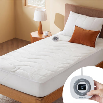 Heated Mattress Pad Full Ultra Soft Bed Warmer, Plush Coral Fleece