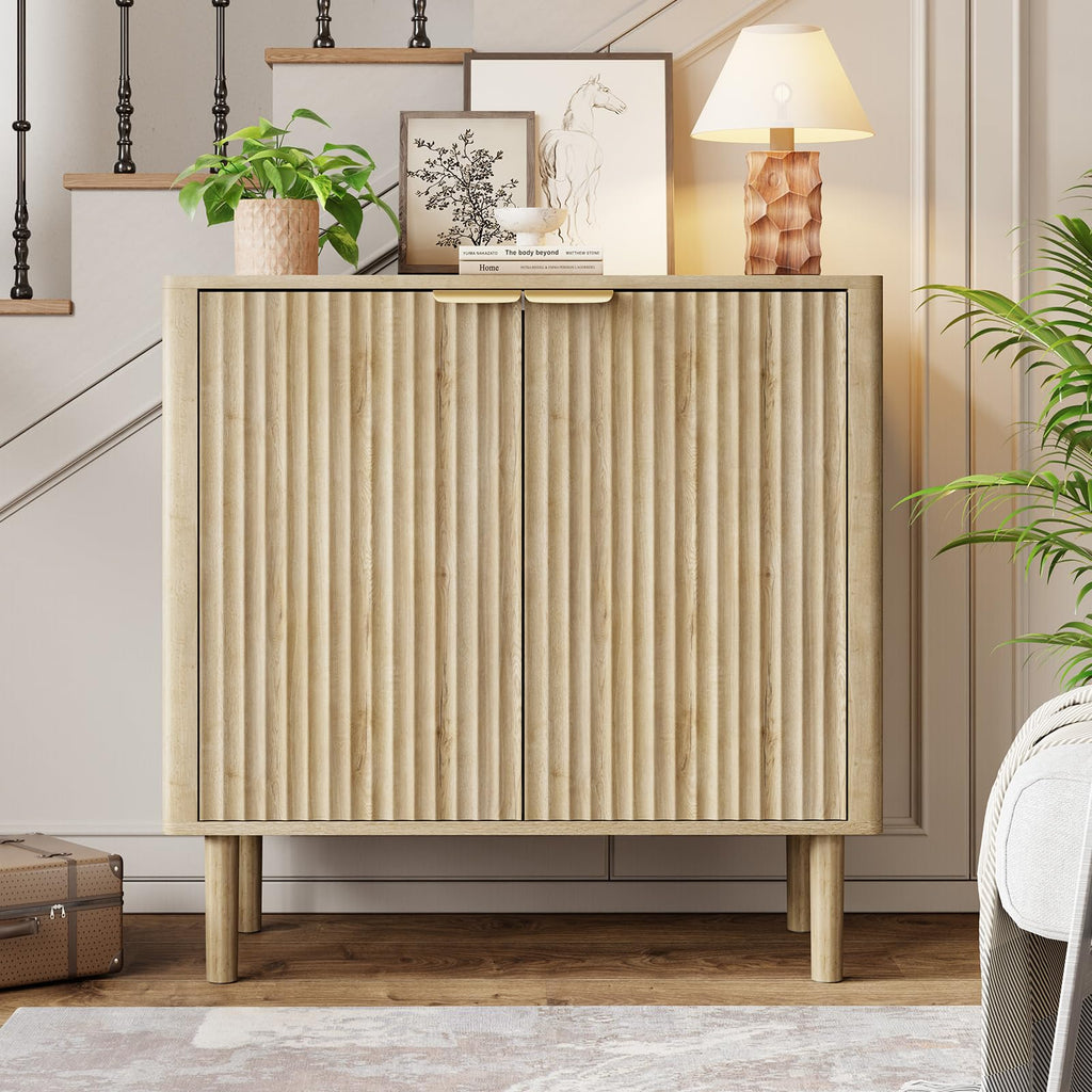 Sideboard Buffet Cabinet with Storage 31.5"(2pcs) Oak