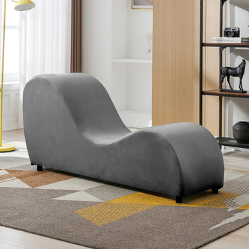 Yoga Chaise Lounge, Curved Yoga Chair for Adults Stretching, Relaxing and Exercising, Indoor Reading Lounge Chaise