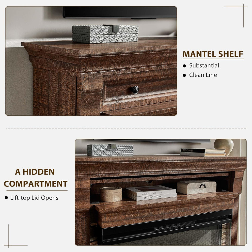 OKD 52 Inch Electric Fireplace with Mantel