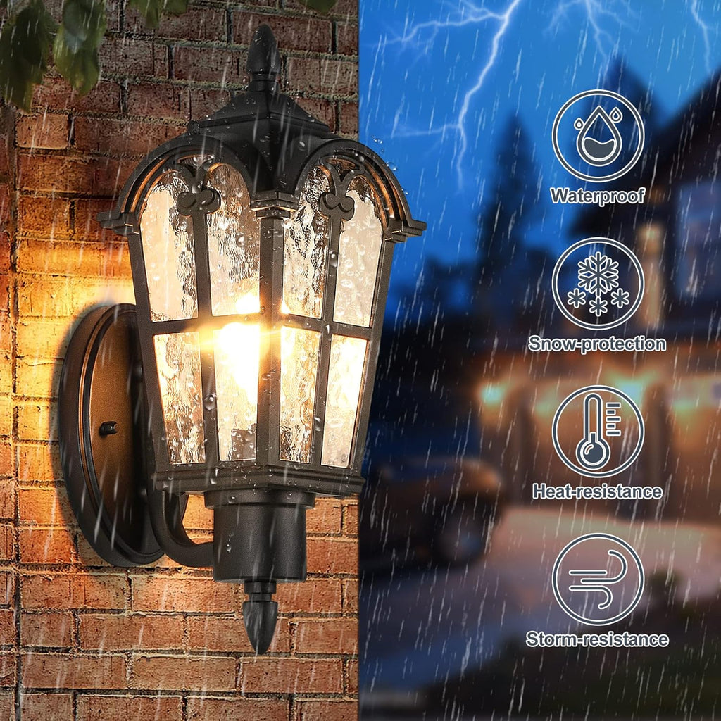 Outdoor Wall Light Fixtures Wall Mounted, Exterior Waterproof Porch Lights Wall Lanterns