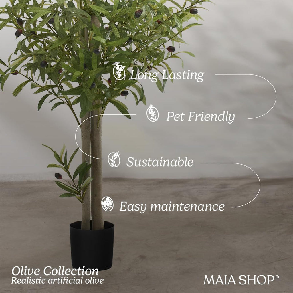 5ft Artificial Olive Tree - Faux Indoor Plant