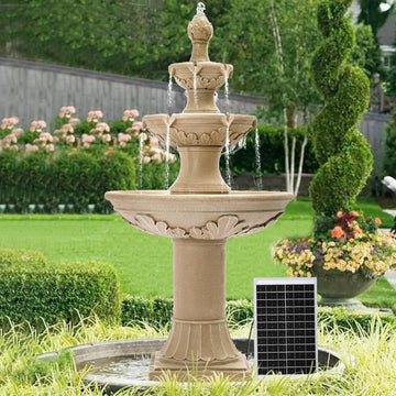 Italian Solar Water Fountains Outdoor Garden Decor