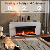 40 Inches 3-Sided Electric Fireplace Insert, 1200W Recessed, Wall-Mount, Freestanding Fire Place with Remote Control