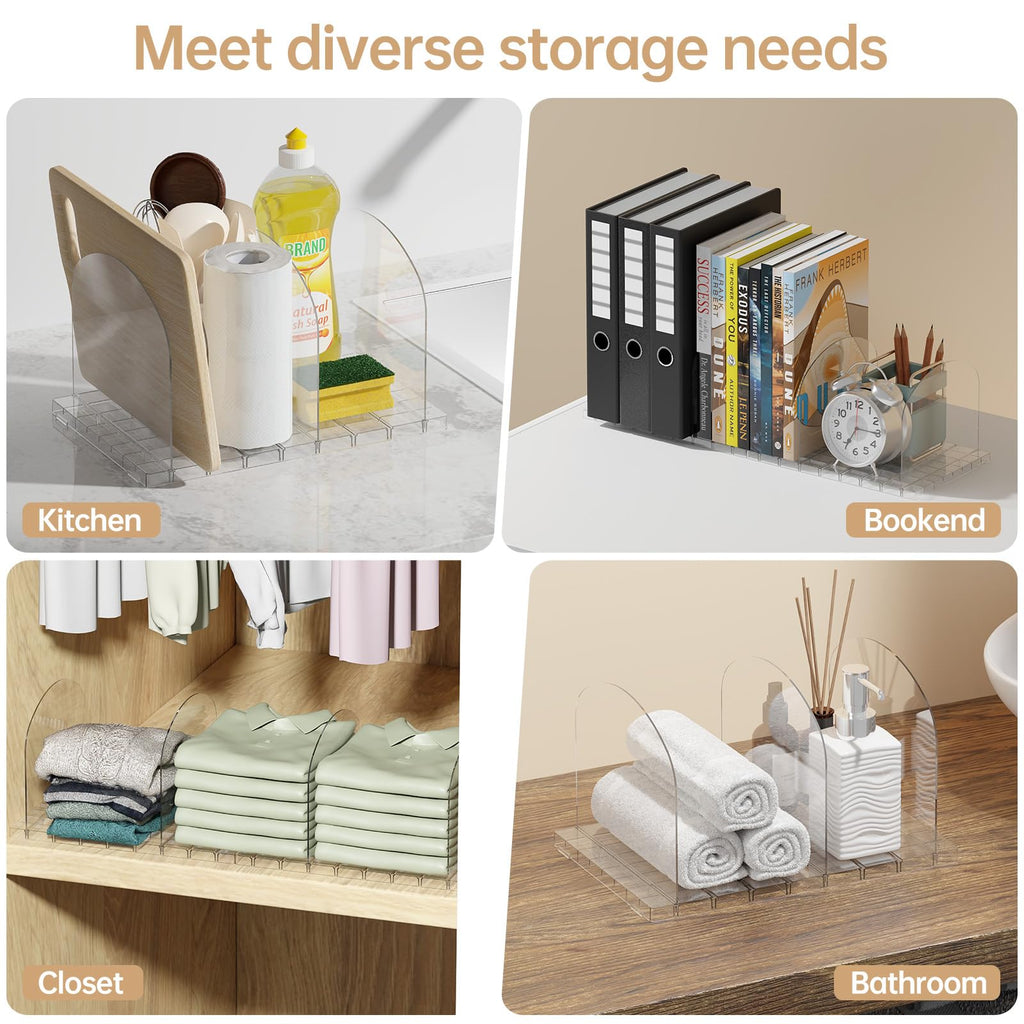 4 Pack Purse Organizer for Closet, Clear Round Shape