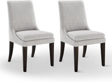 Upholstered Dining Chairs Modern Sidechair Performance Fabric High Back Armlesschair for Diningroom Kitchen,Linen,Set