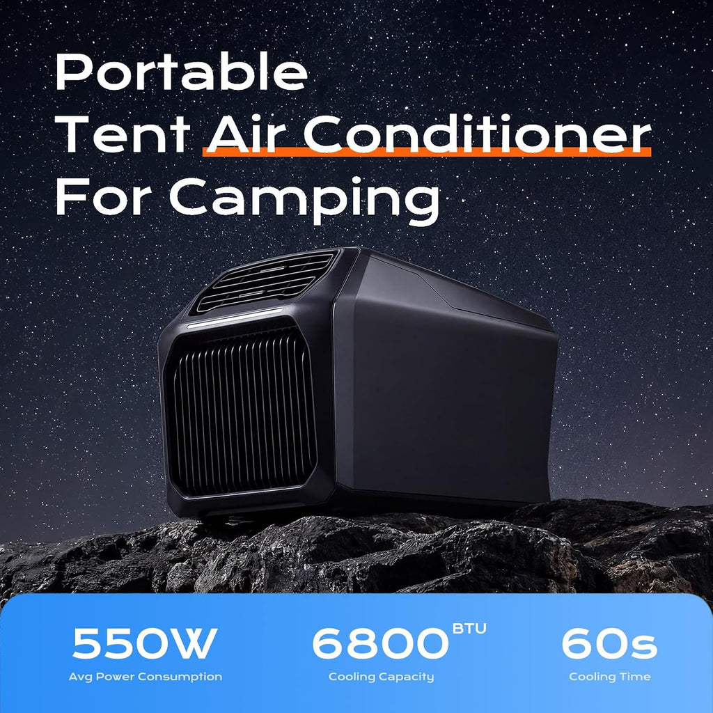 Portable Tent Air Conditioners,6800 BTU Heating, 7500 BTU Cooling, Heating 6-in-1 Portable Air Conditioner