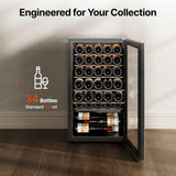 34 Bottle Wine Fridge, Wine Cooler Refrigerator, Wine Refrigerators with Double-