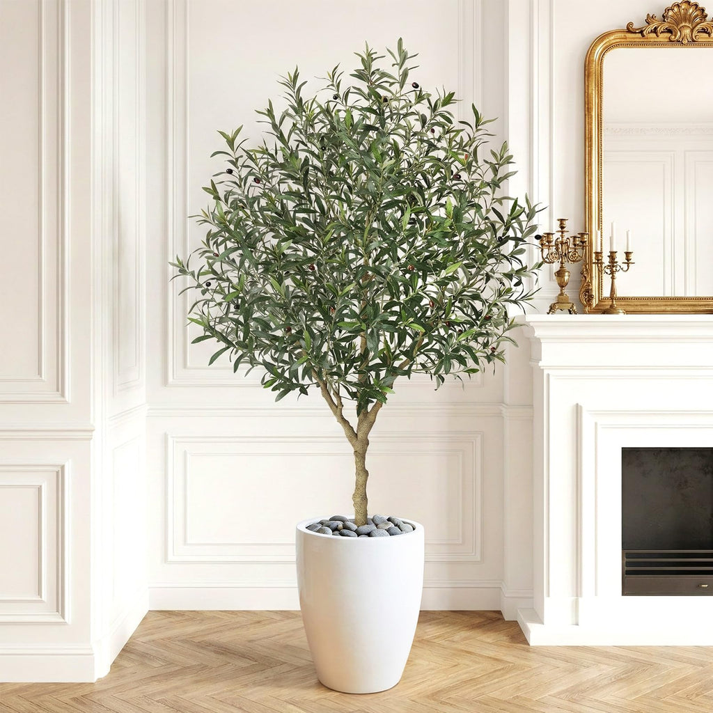 Olive Trees Artificial Indoor, 7ft Faux Olive Tree