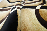 GLORY RUGS Modern Area Rug 5x7 Beige Swirls Carpet Bedroom Living Room Contemporary Dining Accent Sevilla Collection