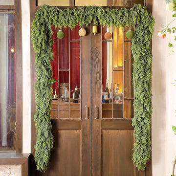 1 Pcs 18ft Christmas Artificial Cedar Garland Realistic