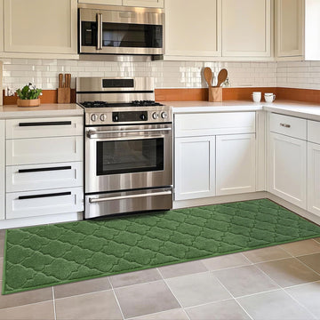 Soft Kitchen Floor Mats and Rugs Non Slip 20"x79", Green