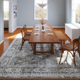 9x12 Rug Washable Boho Soft Large Area Rug Non-Slip Faux Wool Vintage Rug for Living Room, Farmhouse