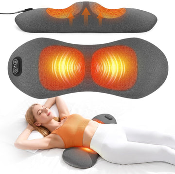 3-in-1 Lumbar Support Pillow with Heat, Vibration & Air Lift, Back Massager | Gentle heat and vibration massage