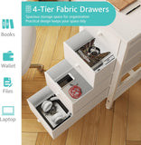 Small White Desk with Drawers, 40 Inch Kids Girls Study Desks
