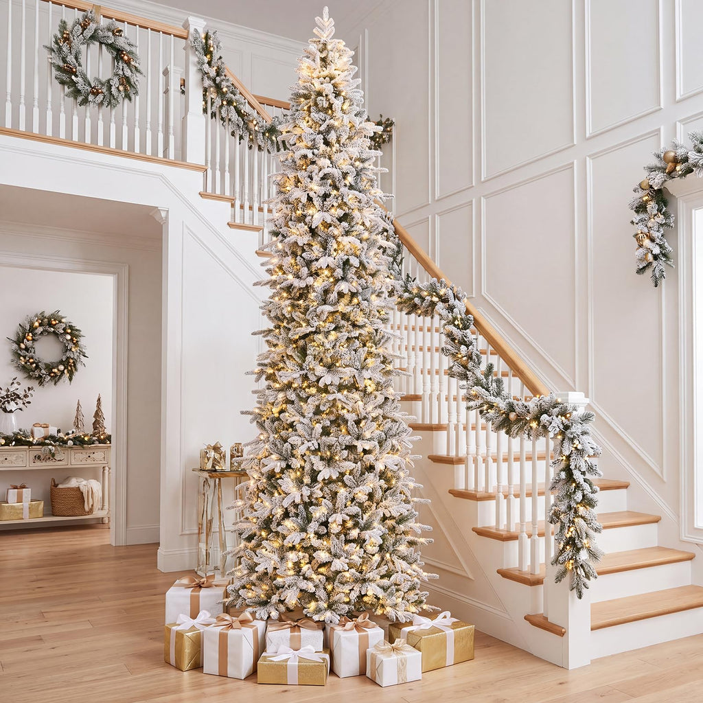 12 FT Pre-Lit Artificial Christmas Tree w/1020 Warm White Lights
