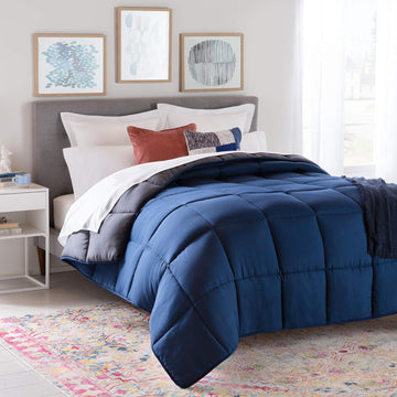 Reversible Down Alternative Comforter and Duvet Insert, for Bed