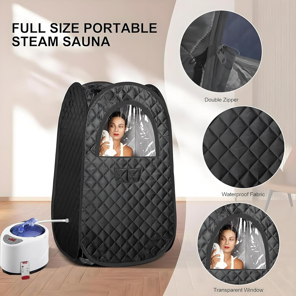 Portable Sauna Box for Relaxation, Detoxification, Steam Sauna Tent for Home with 3L Steam Generator