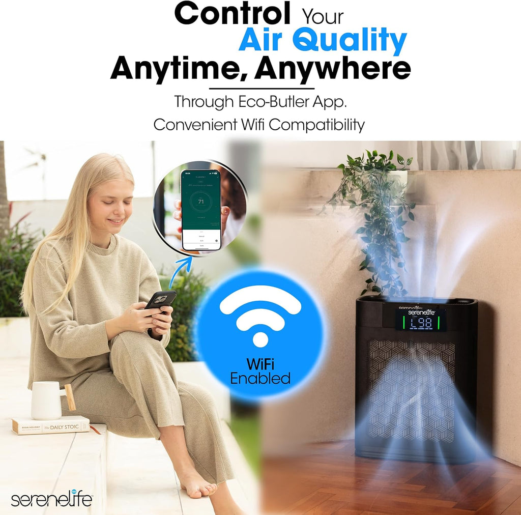 Air Purifier for Home - Smart Room Air Purifier with Sleep and Automatic Modes, WiFi and App Control